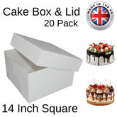 20X Cake Box 14"(14" Lid & 14" Base) Cake Box